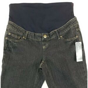 NWT Belly By Design Maternity Jeans Womens Denim Black Stretch Size M Super Cute